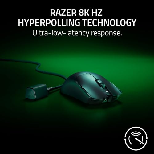 Razer Viper V3 Pro Wireless Esports Gaming Mouse: Symmetrical - 54g Lightweight - 8K Polling - 35K DPI Optical Sensor - Gen3 Optical Switches - 8 Programmable Controls- 95 Hr Battery - Black