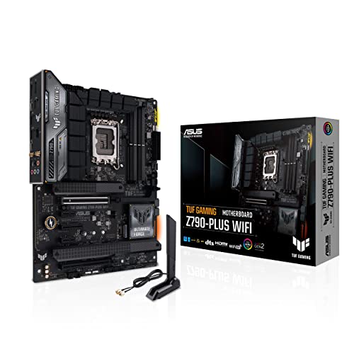 ASUS TUF Gaming Z790-Plus WiFi LGA 1700(Intel 14th,12th &13th Gen) ATX Gaming Motherboard(PCIe 5.0,DDR5,4xM.2 Slots,16+1 DrMOS,WiFi 6,2.5Gb LAN,Front USB 3.2 Gen 2 Type-C,Thunderbolt 4(USB4),Aura RGB)