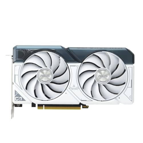 ASUS Dual GeForce RTX™ 4060 OC White Edition 8GB GDDR6 (PCIe 4.0, 8GB GDDR6, DLSS 3, HDMI 2.1a, DisplayPort 1.4a, 2.5-Slot Design, Axial-tech Fan Design, 0dB Technology, and More)