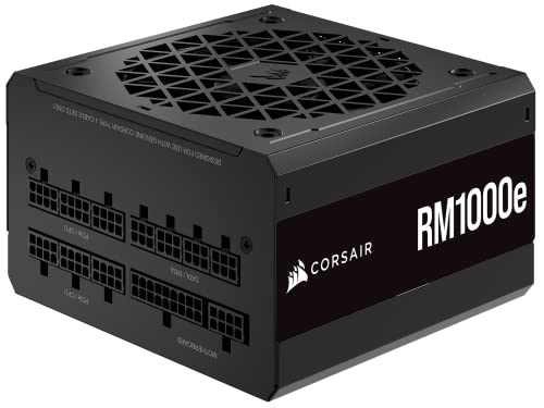 Corsair RM1000e (2023) Fully Modular Low-Noise Power Supply - ATX 3.0 & PCIe 5.0 Compliant - 105°C-Rated Capacitors - 80 Plus Gold Efficiency - Modern Standby Support - Black