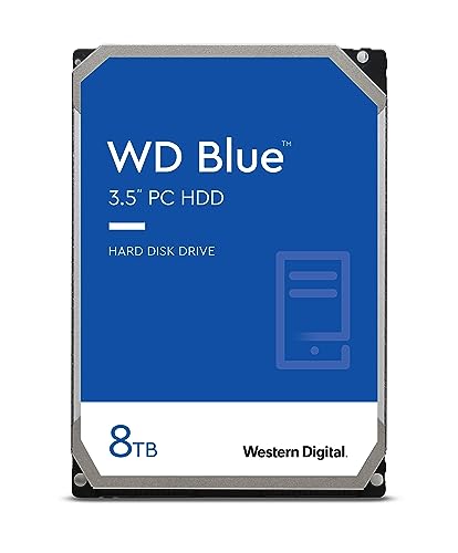 Western Digital 8TB WD Blue PC Internal Hard Drive HDD - 5640 RPM, SATA 6 Gb/s, 256 MB Cache, 3.5" - WD80EAAZ