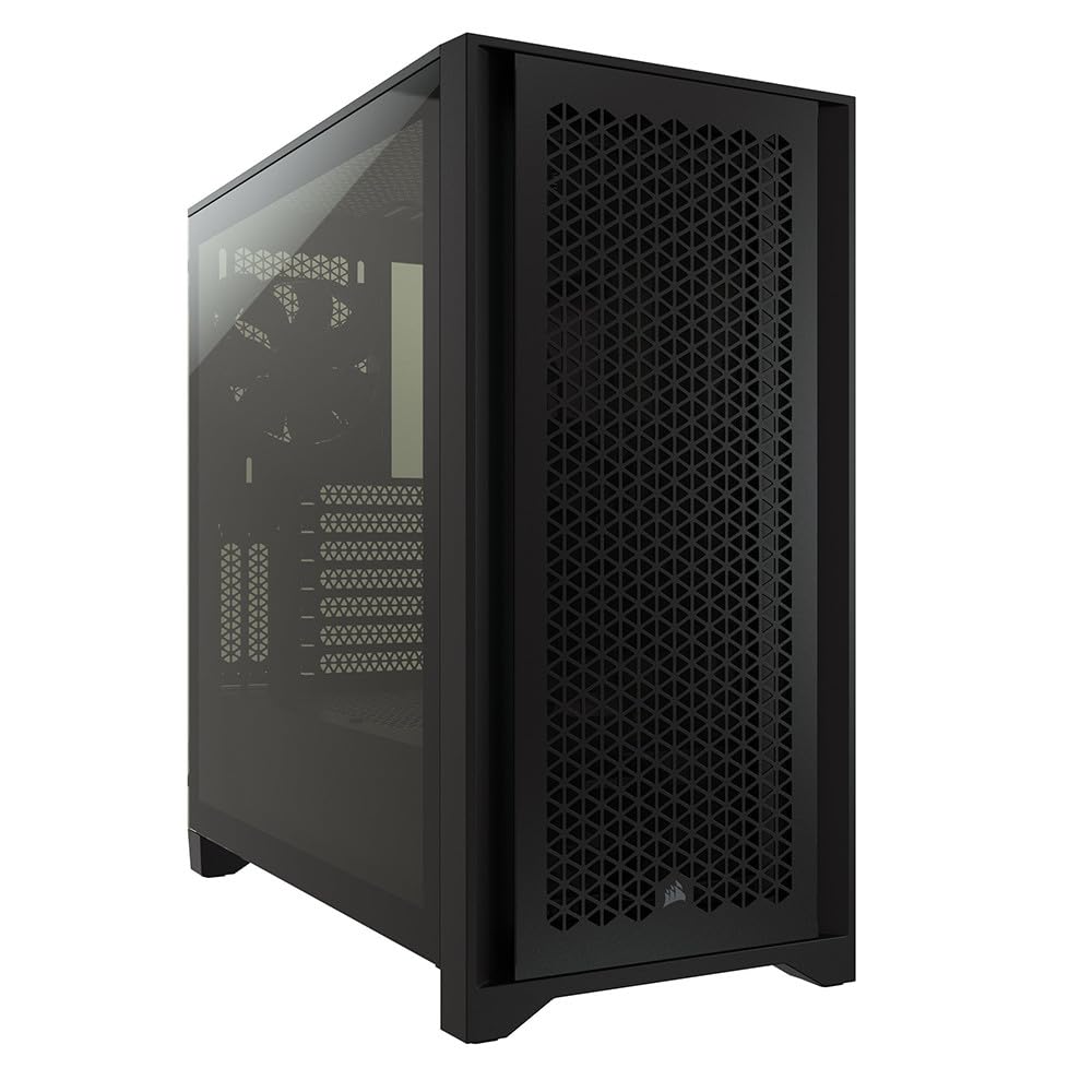 CORSAIR 4000D AIRFLOW Tempered Glass Mid-Tower ATX Case - High-Airflow - Cable Management System - Spacious Interior - Two Included 120 mm Fans - Black