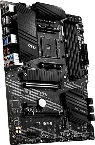 MSI B550-A PRO ProSeries Motherboard (AMD Ryzen 5000, AM4, DDR4, PCIe 4.0, SATA 6Gb/s, M.2, USB 3.2 Gen 2, HDMI/DP, ATX)