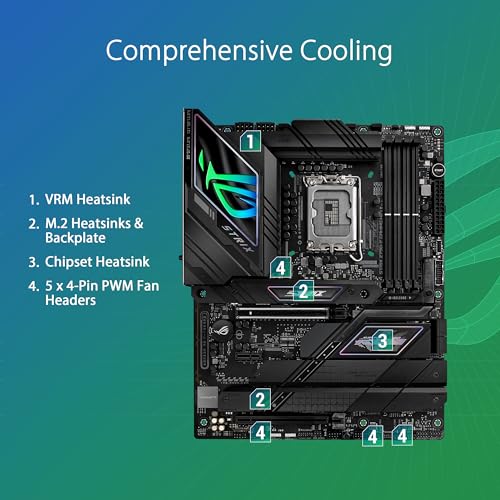 ASUS ROG Strix Z790-F Gaming WiFi II LGA 1700(Intel 14th &13th & 12th Gen) ATX Gaming Motherboard(DDR5,2.5 Gb LAN,5XM.2 Slots,PCIe 5.0 x16,WiFi 7,Front-Panel Connector with PD 3.0 up to 30W)