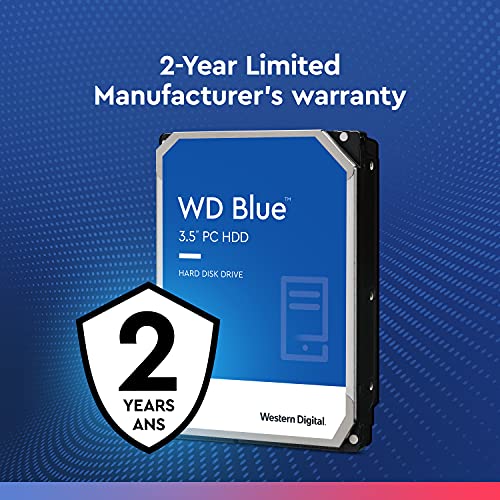 Western Digital 8TB WD Blue PC Internal Hard Drive HDD - 5640 RPM, SATA 6 Gb/s, 256 MB Cache, 3.5" - WD80EAAZ