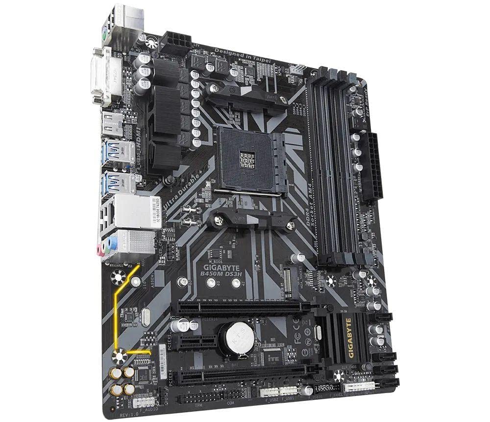 Gigabyte B450M DS3H WiFi (AM4//AMD/B450/mATX/SATA 6GB/s/USB 3.1/HDMI/Wifi/DDR4/Motherboard)