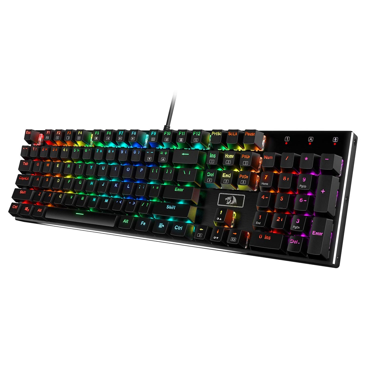 Redragon K556 RGB LED Backlit Wired Mechanical Gaming Keyboard, 104 Keys Hot-Swap Mechanical Keyboard w/Aluminum Base, Upgraded Socket and Noise Absorbing Foams, Soft Tactile Brown Switch