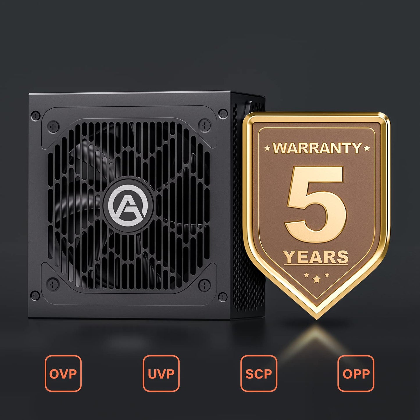 ARESGAME AGV Series 500W Power Supply, 80 Plus Bronze Certified, Non Modular Power Supply, 5 Year Warranty