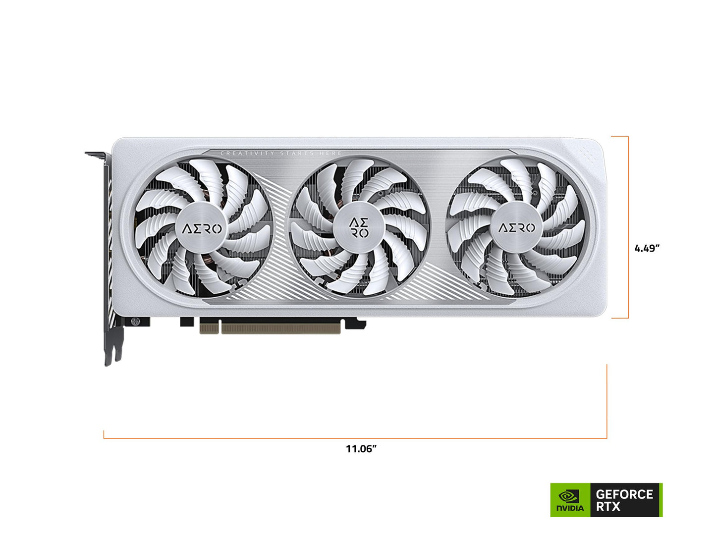 GIGABYTE GeForce RTX 4060 AERO OC 8G Graphics Card, 3X WINDFORCE Fans, 8GB 128-bit GDDR6, GV-N4060AERO OC-8GD Video Card