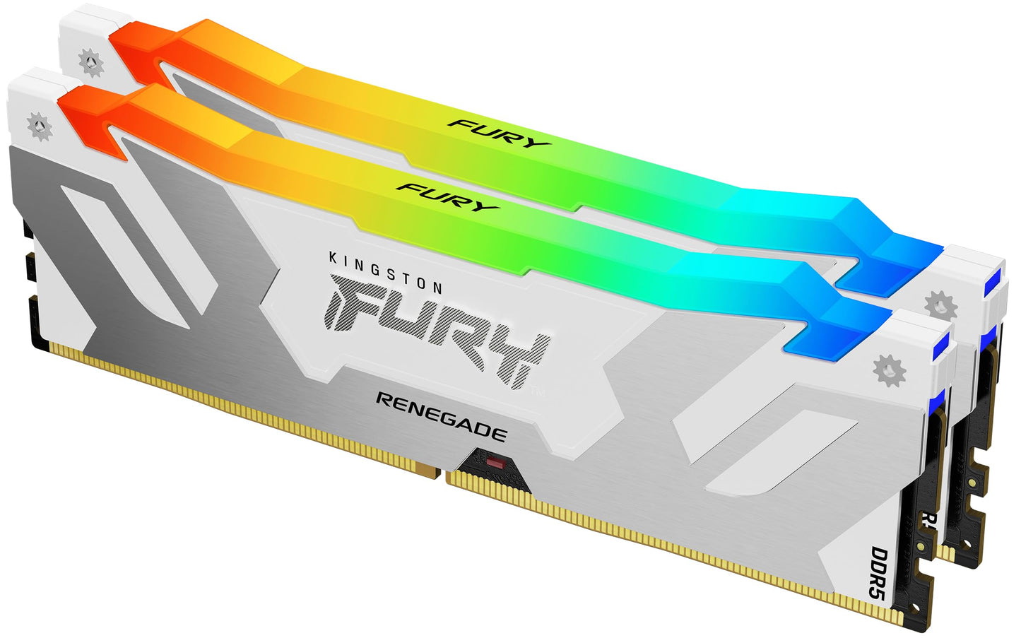 Kingston FURY Renegade White RGB 64GB (2x32GB) 6000MT/s CL32 DDR5 DIMM | Infrared Syncing | FURY CTRL Software | Overclocking | Intel XMP 3.0 | Kit of 2 | KF560C32RWAK2-64