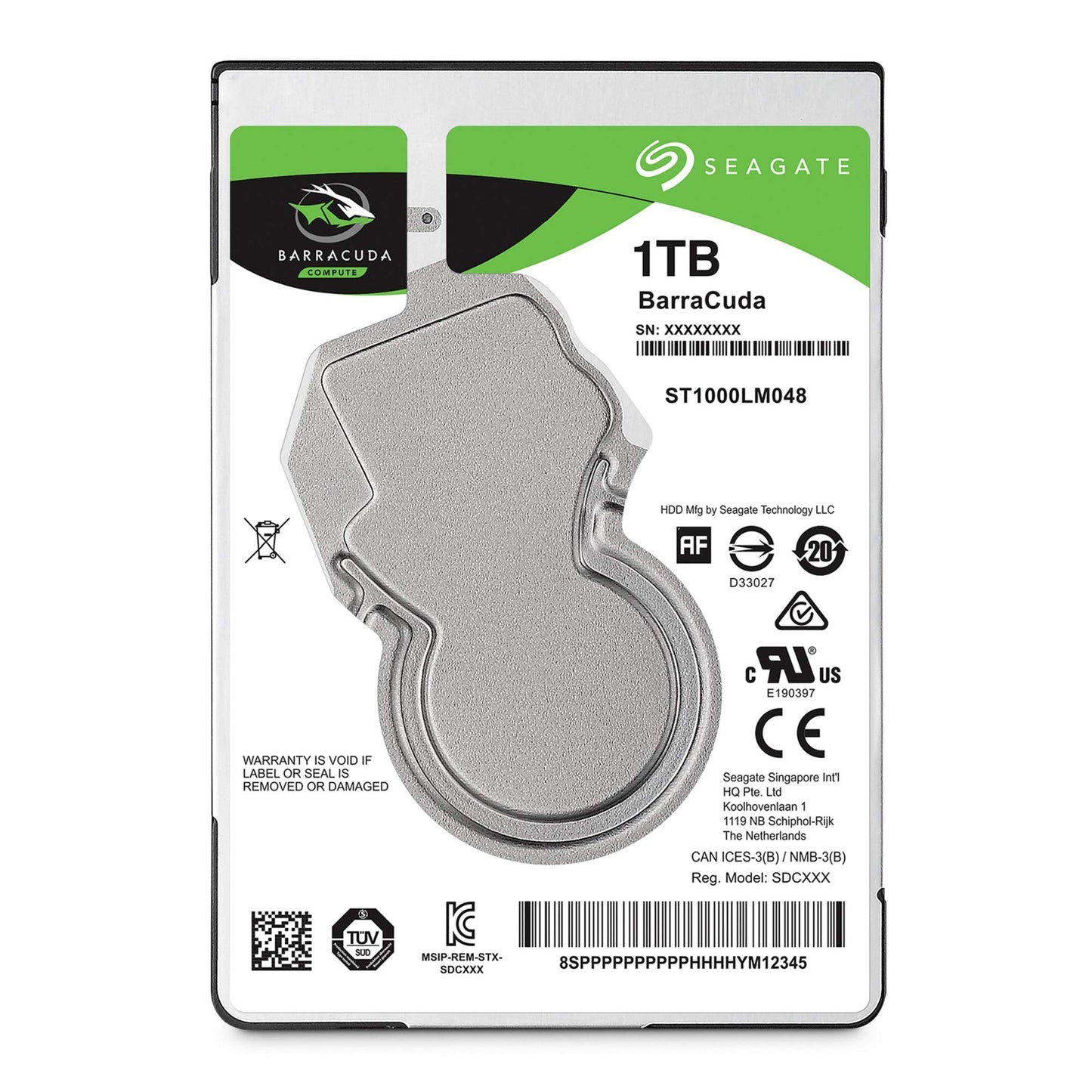 Seagate BarraCuda 1TB Internal Hard Drive HDD – 2.5 Inch SATA 6 Gb/s 5400 RPM 128MB Cache for PC Laptop – Frustration Free Packaging (ST1000LM048)